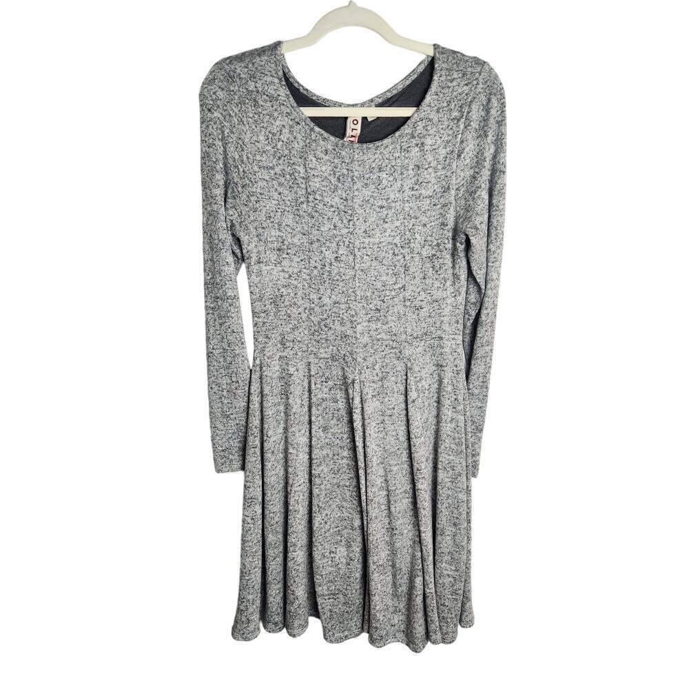 Dolan Left Coast Piper Womens Sweater Dress heathered gray sz S cozy, bonfire